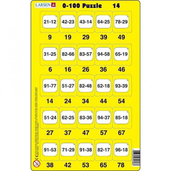 Set 16 Puzzle-uri 0 - 100, 25 Piese Larsen LRP48