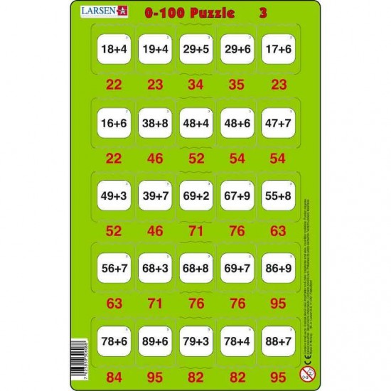 Set 16 Puzzle-uri 0 - 100, 25 Piese Larsen LRP48