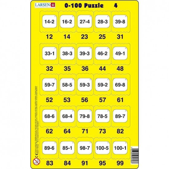 Set 16 Puzzle-uri 0 - 100, 25 Piese Larsen LRP48