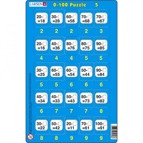 Set 16 Puzzle-uri 0 - 100, 25 Piese Larsen LRP48