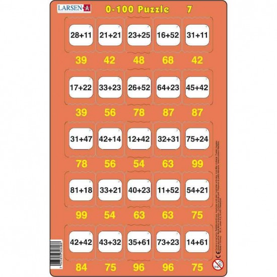 Set 16 Puzzle-uri 0 - 100, 25 Piese Larsen LRP48