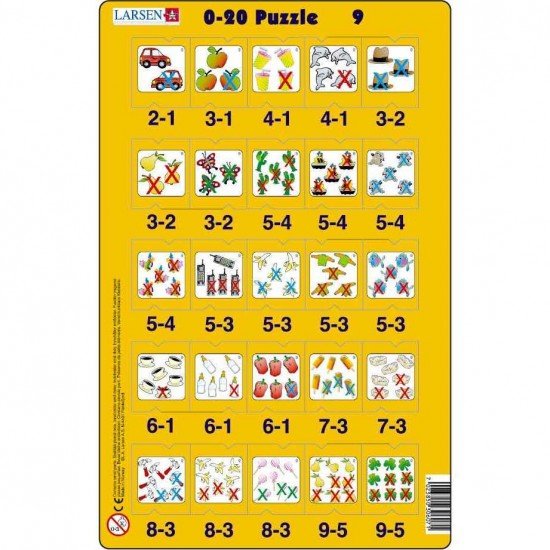 Set 16 Puzzle-uri 0 - 20, 25 Piese Larsen LRP47