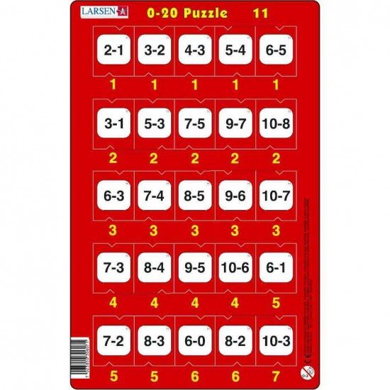Set 16 Puzzle-uri 0 - 20, 25 Piese Larsen LRP47