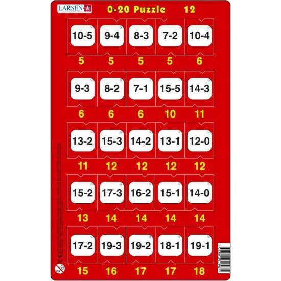 Set 16 Puzzle-uri 0 - 20, 25 Piese Larsen LRP47