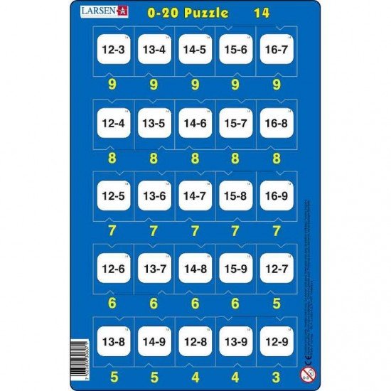 Set 16 Puzzle-uri 0 - 20, 25 Piese Larsen LRP47