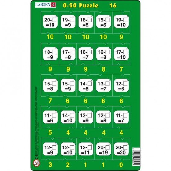 Set 16 Puzzle-uri 0 - 20, 25 Piese Larsen LRP47