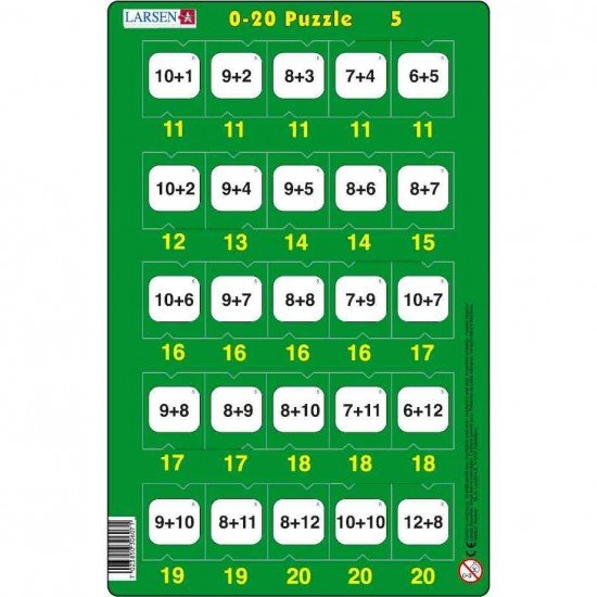 Set 16 Puzzle-uri 0 - 20, 25 Piese Larsen LRP47
