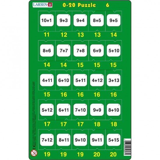Set 16 Puzzle-uri 0 - 20, 25 Piese Larsen LRP47
