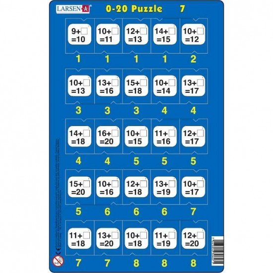 Set 16 Puzzle-uri 0 - 20, 25 Piese Larsen LRP47