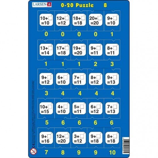 Set 16 Puzzle-uri 0 - 20, 25 Piese Larsen LRP47