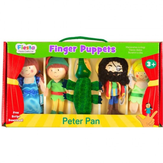 Set 5 marionete pentru deget Peter Pan Fiesta Crafts FCT-2377