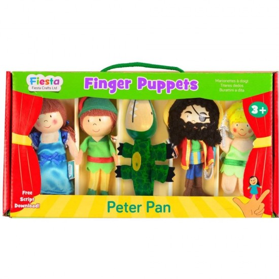Set 5 marionete pentru deget Peter Pan Fiesta Crafts FCT-2377