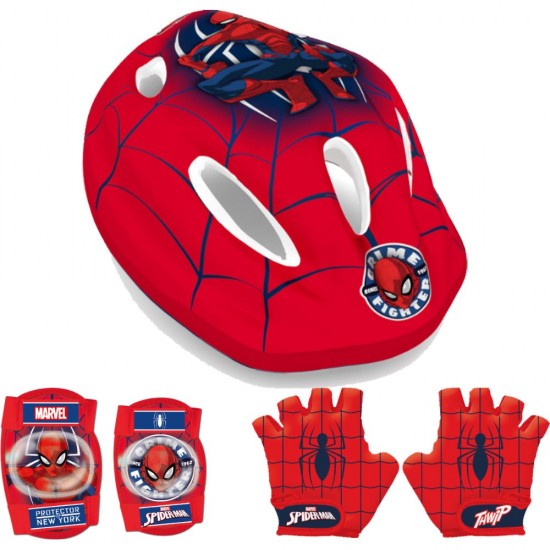 Set Casca, protectie cotiere genunchiere si manusi Spiderman Seven SVP3302817