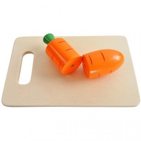 Set ladita cu fructe si legume din lemn pentru feliat XXL Kruzzel 