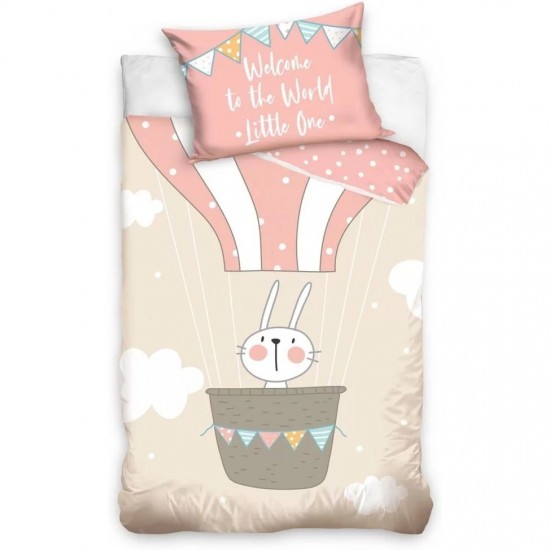 Set lenjerie pat copii Rabbit Little One 100x135 + 40x60 SunCity