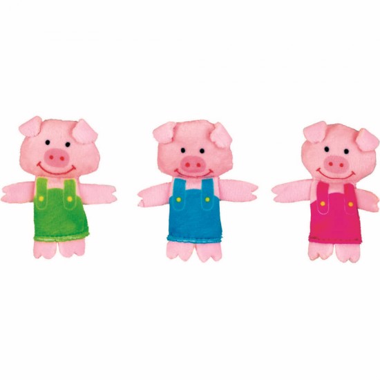 Set marionete Lupul si cei 3 Purcelusi Fiesta Crafts