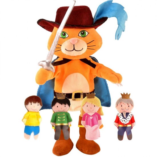 Set marionete Motanul Incaltat Fiesta Crafts