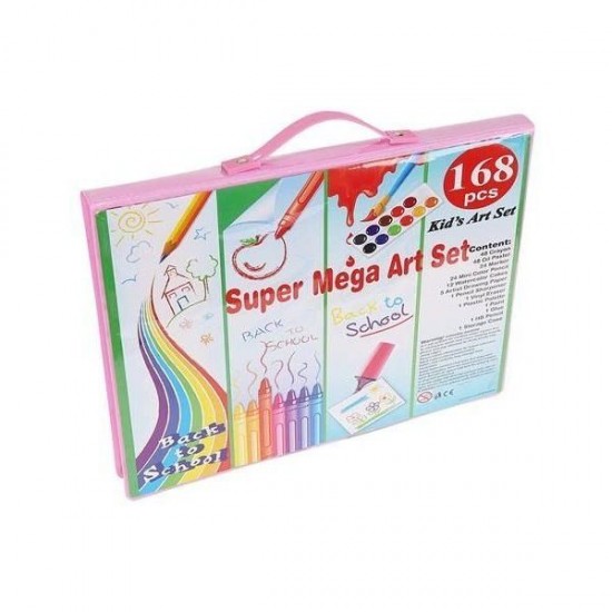 Set pentru pictura 168 piese cu geanta inclusa Iso Trade Roz MY17250