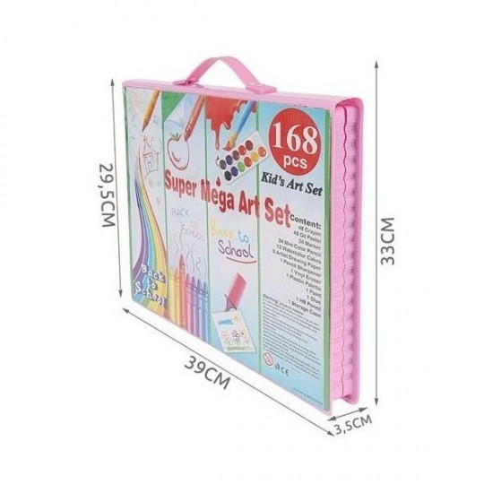 Set pentru pictura 168 piese cu geanta inclusa Iso Trade Roz MY17250