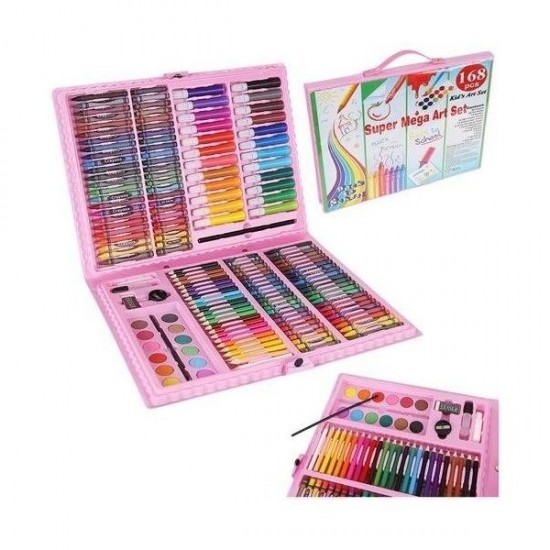 Set pentru pictura 168 piese cu geanta inclusa Iso Trade Roz MY17250