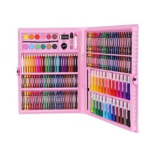 Set pentru pictura 168 piese cu geanta inclusa Iso Trade Roz MY17250
