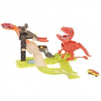 Set pista lansator Dinozaur cu 2 masinute incluse Iso Trade