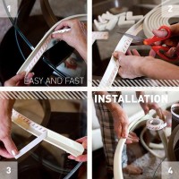 Set rola protectie multifunctionala XXL de 6m si 8 aparatori moi pentru colturi Alb Bambinice BN008