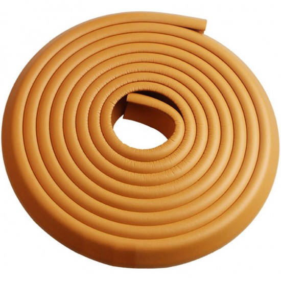 Set rola protectie multifunctionala XXL de 6m si 8 aparatori moi pentru colturi Bambinice BN008 maro deschis