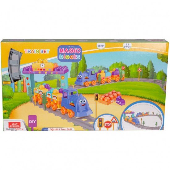 Set tren 93 piese Magic Blocks Ucar Toys