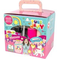 Set creativ Tubi Jelly cu 6 culori si un acvariu mic - Unicorn Tuban TU3328