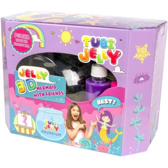 Set creativ Tubi Jelly cu 8 culori si un acvariu mare - Sirene Tuban TU3333