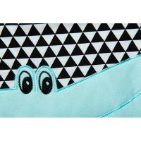 Sistem de infasare cu broderie Crocodil Womar Zaffiro Turcoaz/Alb/Negru AN-SWD-01CR