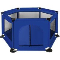 Tarc de joaca copii Textil 125x65 cm Albastru Inchis Iso Trade MY6601