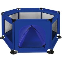 Tarc de joaca copii Textil 125x65 cm Albastru Inchis Iso Trade MY6601