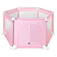 Tarc de joaca copii Textil 125x65 cm Roz Iso Trade MY6601