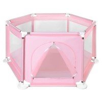 Tarc de joaca copii Textil 125x65 cm Roz Iso Trade MY6601