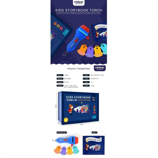 Teatru de povesti cu proiector pentru copii Mideer