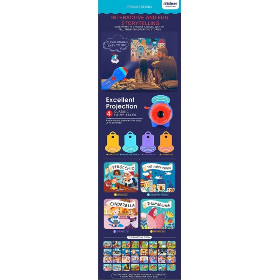 Teatru de povesti cu proiector pentru copii Mideer
