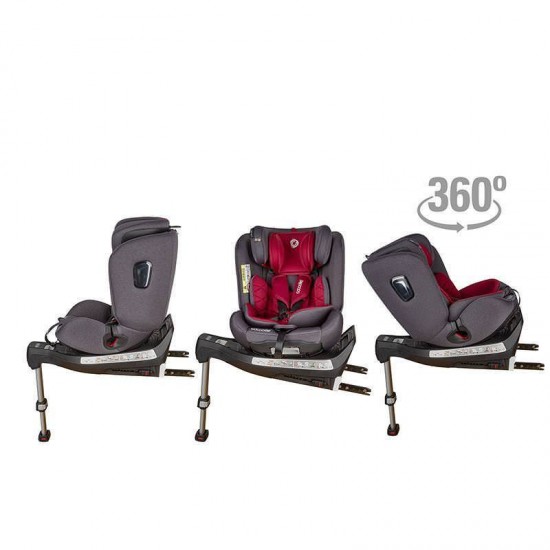 Scaun auto rotativ cu Isofix 0-36 kg Coccolle Astana Dahlia Red