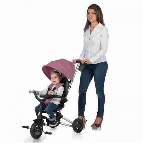 Tricicleta ultrapliabila cu roti cauciuc Qplay Nova Air Violet