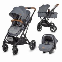 Carucior 3 in 1 ultracompact Coccolle Ravello Urban Grey