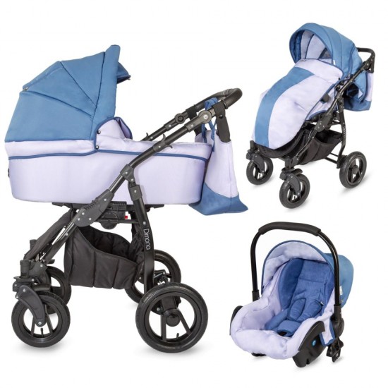 Carucior modular Coccolle Dimona 3 in 1 Albastru