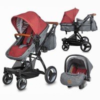 Carucior transformabil 3 in 1 Coccolle Ambra Syrah Red 2021