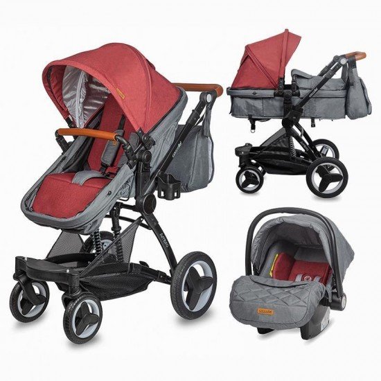 Carucior transformabil 3 in 1 Coccolle Ambra Syrah Red 2021