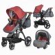 Carucior transformabil 3 in 1 Coccolle Ambra Syrah Red 2021