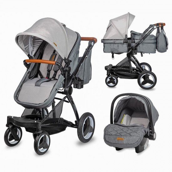 Carucior transformabil 3 in 1 Coccolle Ambra Urban Grey 2021