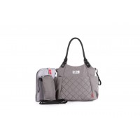 Geanta mamici Qplay Amy Gri deschis