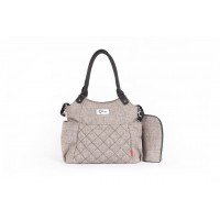 Geanta mamici Qplay Amy Gri deschis