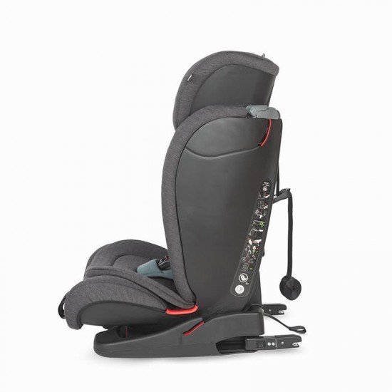 Scaun auto cu Isofix grupa 9-36 kg Elara Raven Gray