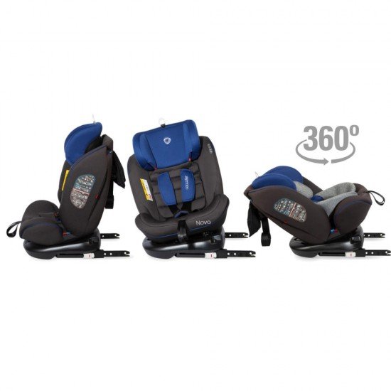 Scaun auto rotativ cu Isofix grupa 0-36 kg Coccolle Nova Albastru